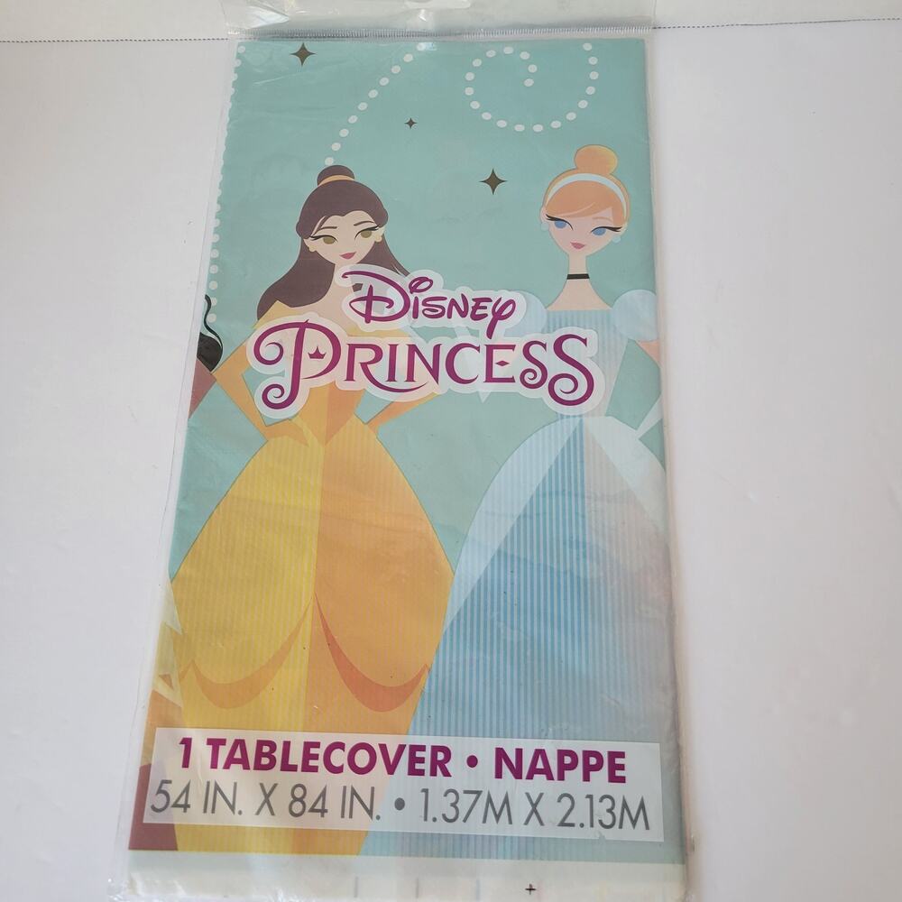 NEW Vintage Disney Princesses Party Decoration Paper Table Cover 54x89”